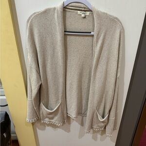 Max Studio Women's Cream Open Cardigan